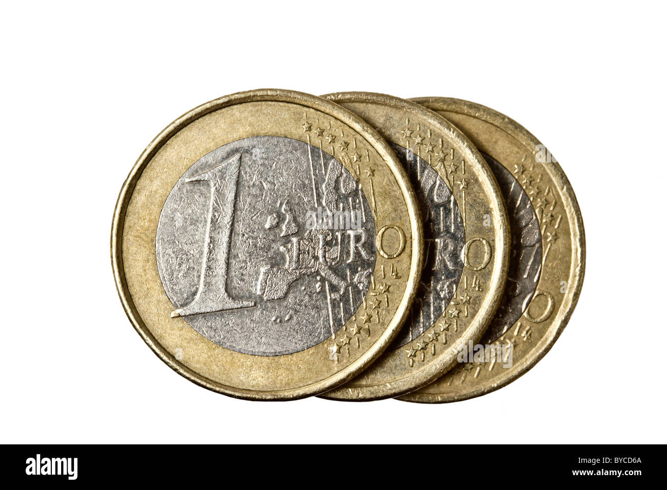 euro coins isolated on white background Stock Photo - Alamy