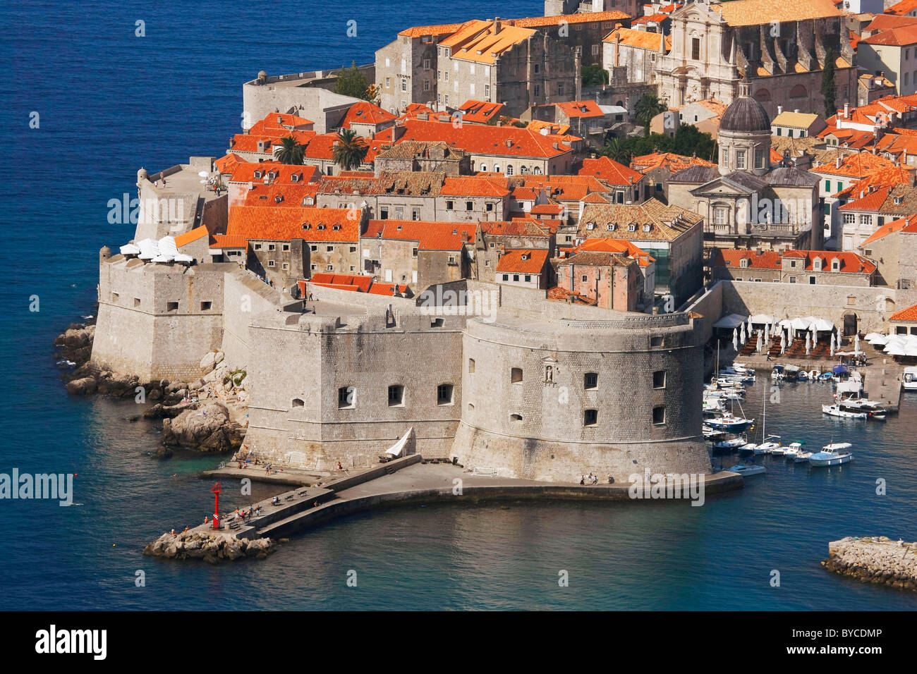 Fort of Dubrovnik, Dalmatian coast, Dubrovnik, historic center, Croatia, tourism Stock Photo