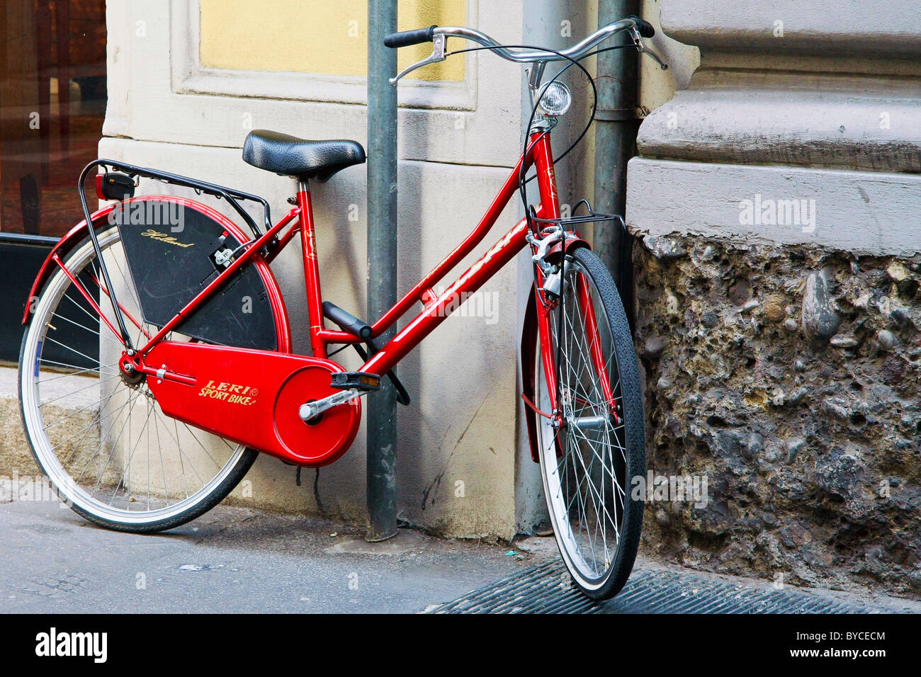 Red bicycle Stock Photo