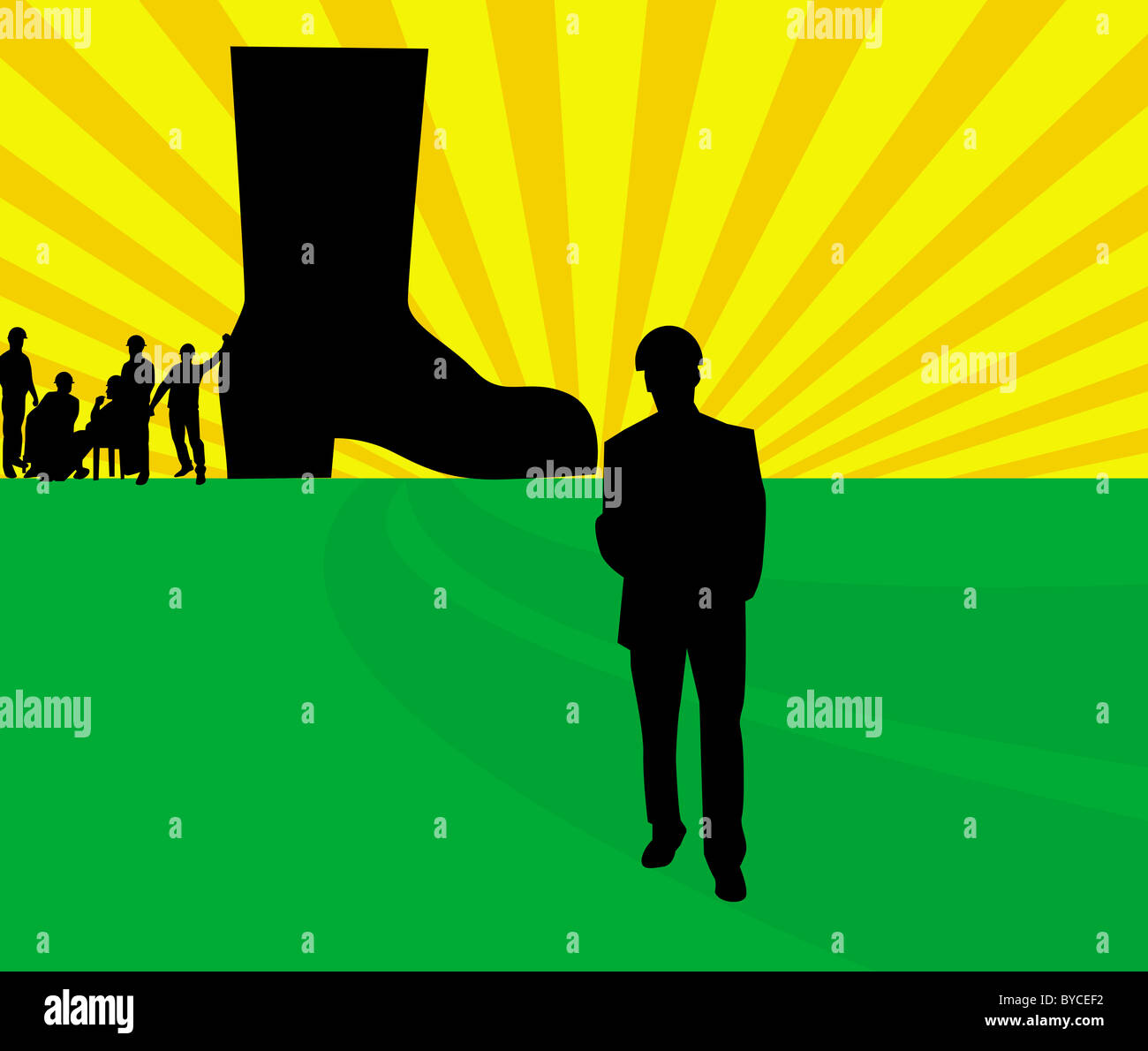 men-around-a-safety-boot-stock-photo-alamy