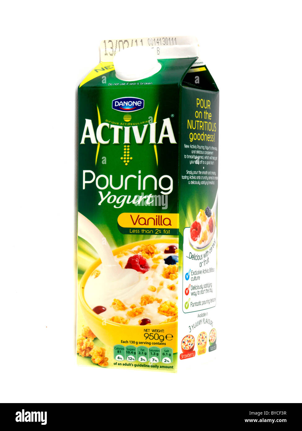 Activia Pouring Yogurt Stock Photo Alamy