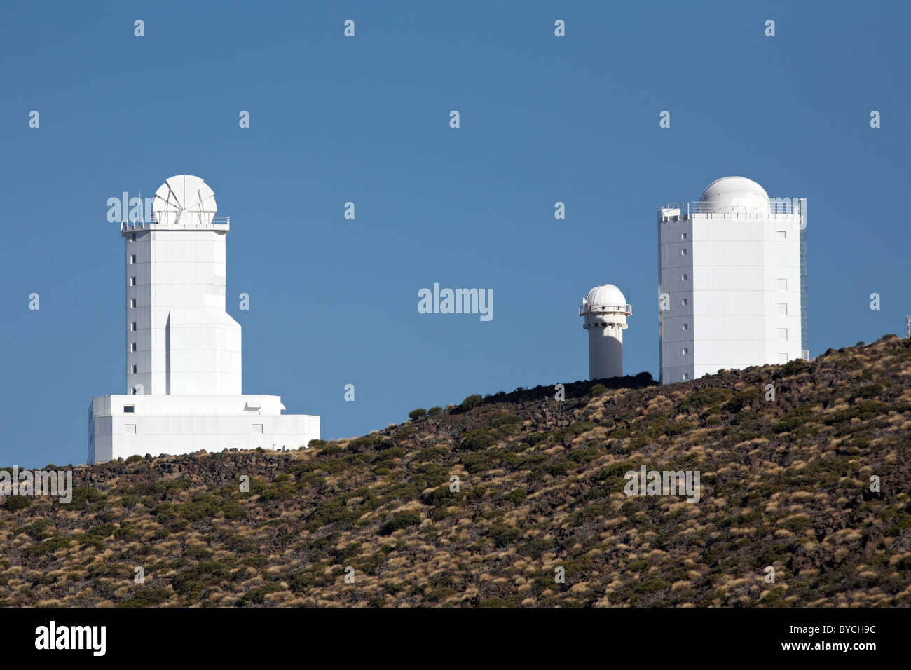 observatorio de izana astrofisica canarias instituto institute astrophysics canaries Tenerife Canary Islands Spain Stock Photo