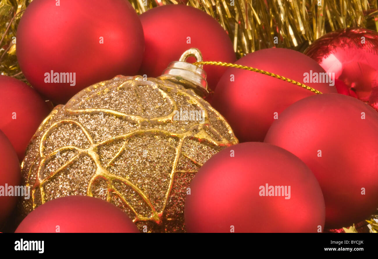 Christmas tree baubles Stock Photo Alamy