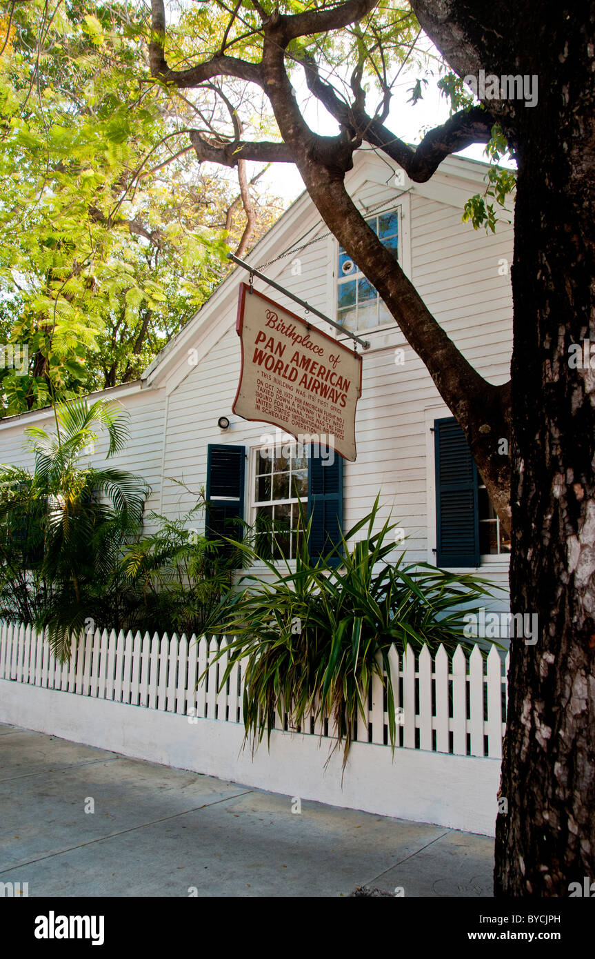 The original home to Pan Am airlines in Key West Florida is now the