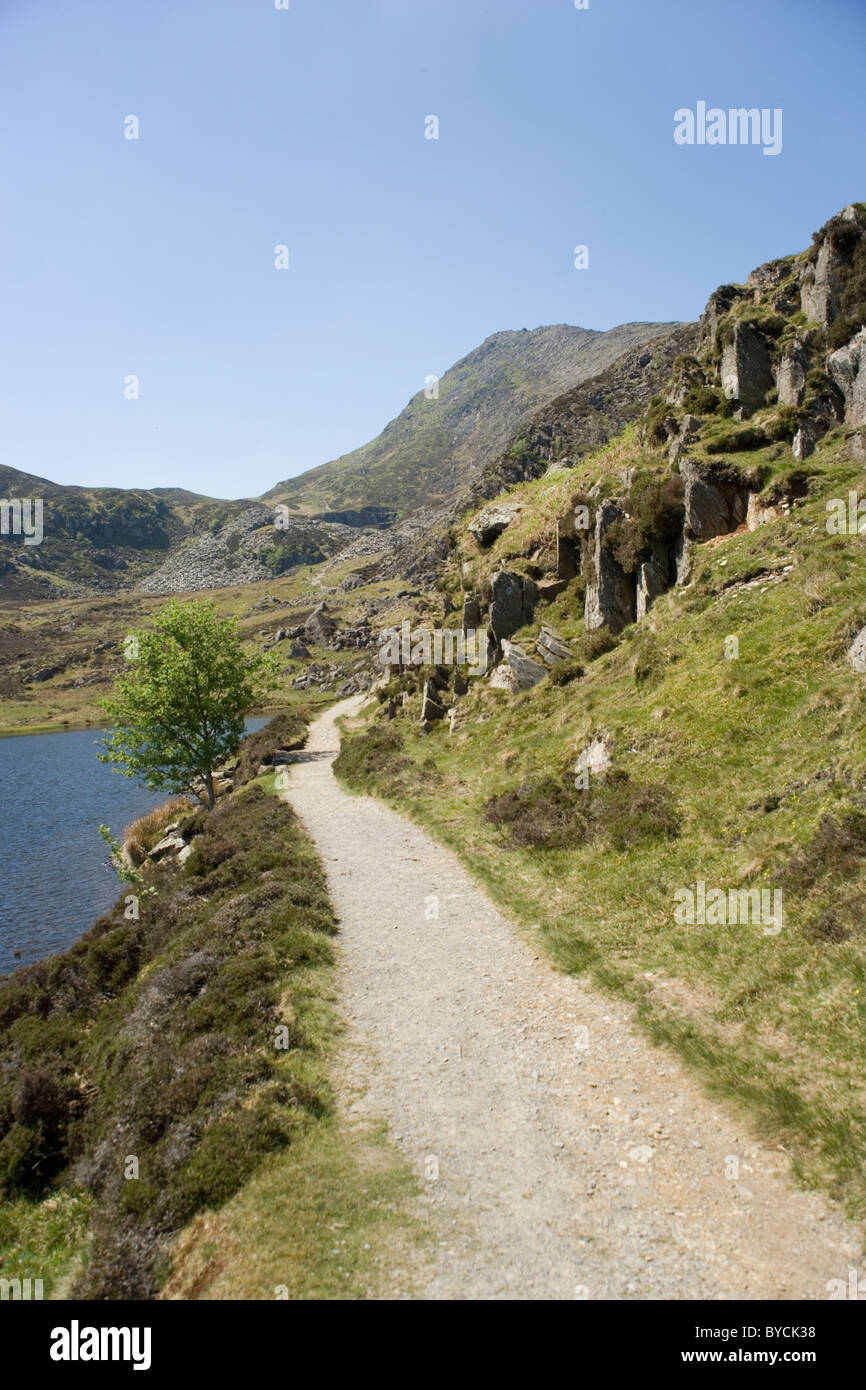 Moel Siabod from the path from Capel Curig in Snowdonia Stock Photo