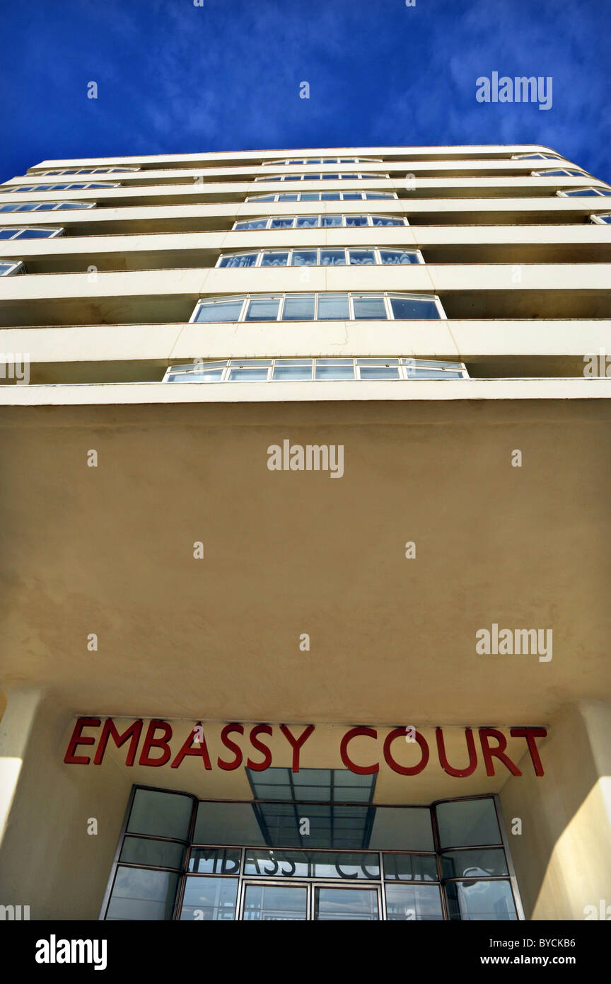 Embassy Court a block of flats situated on Brighton seafront designed architect Wells Coates and