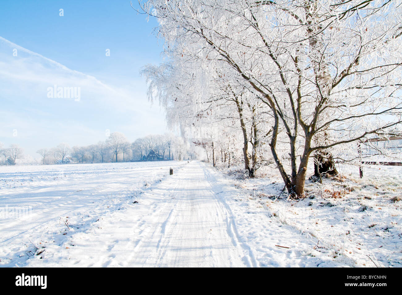 Winter scene in Holland Stock Photo
