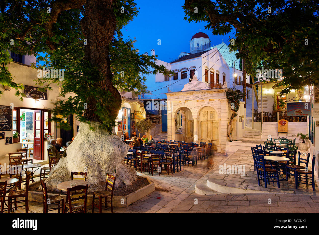 This is the central square of Pyrgos village, probably the most beautiful in Tinos island
