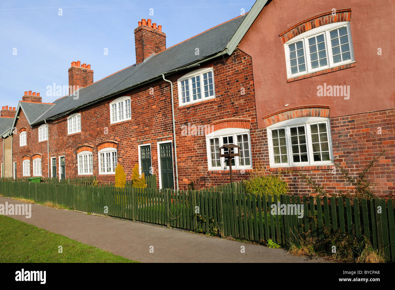 Creswell Model Village Derbyshire England Stock Photo Alamy