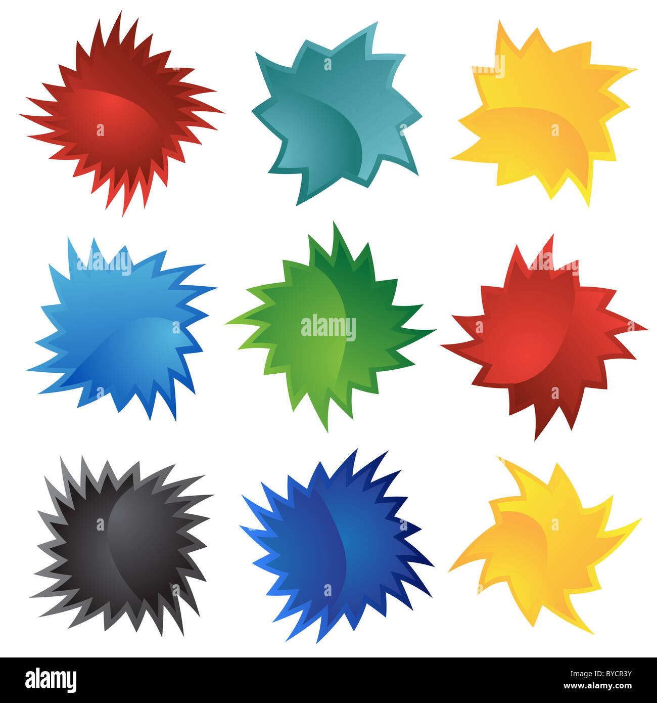 Set of different seals in various colors Stock Photo Alamy