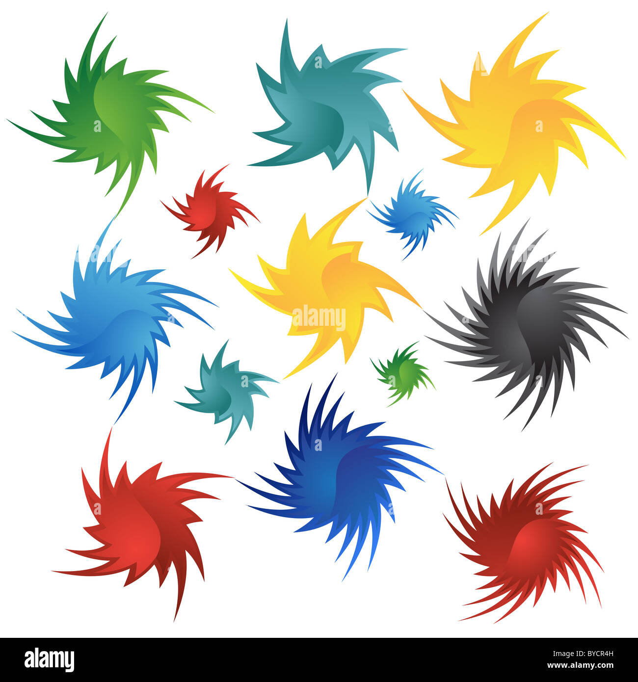 Set of different seals in various colors Stock Photo Alamy