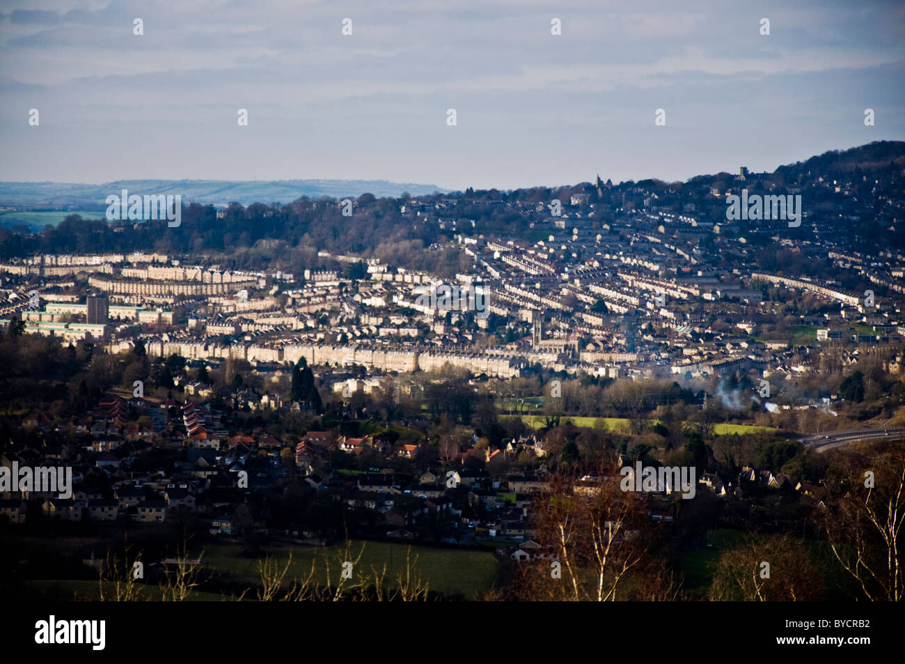 View of Larkhall and eastern Bath Stock Photo Alamy