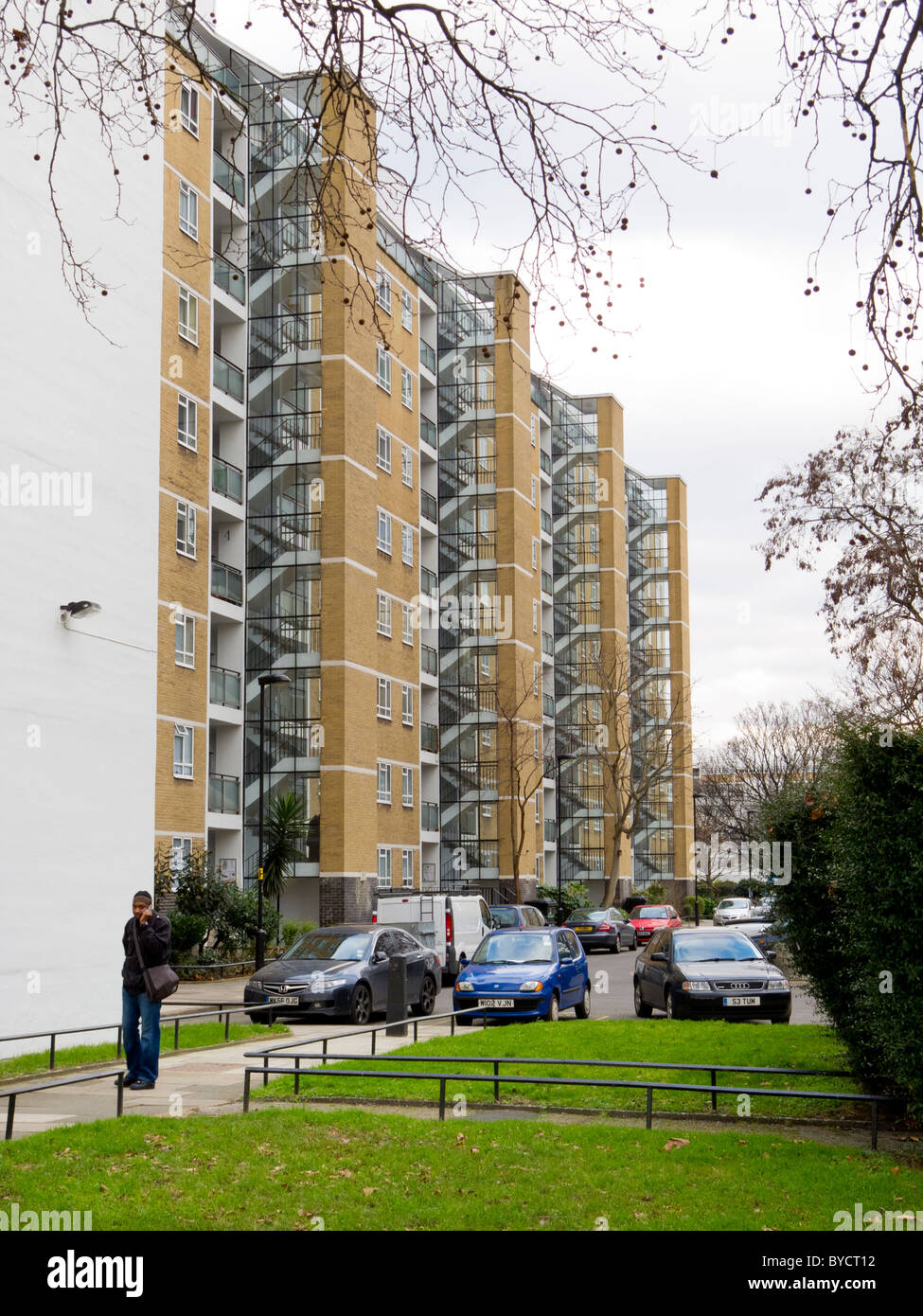 Churchill Gardens Estate - run by City of Westminster Council - London SW1 Stock Photo