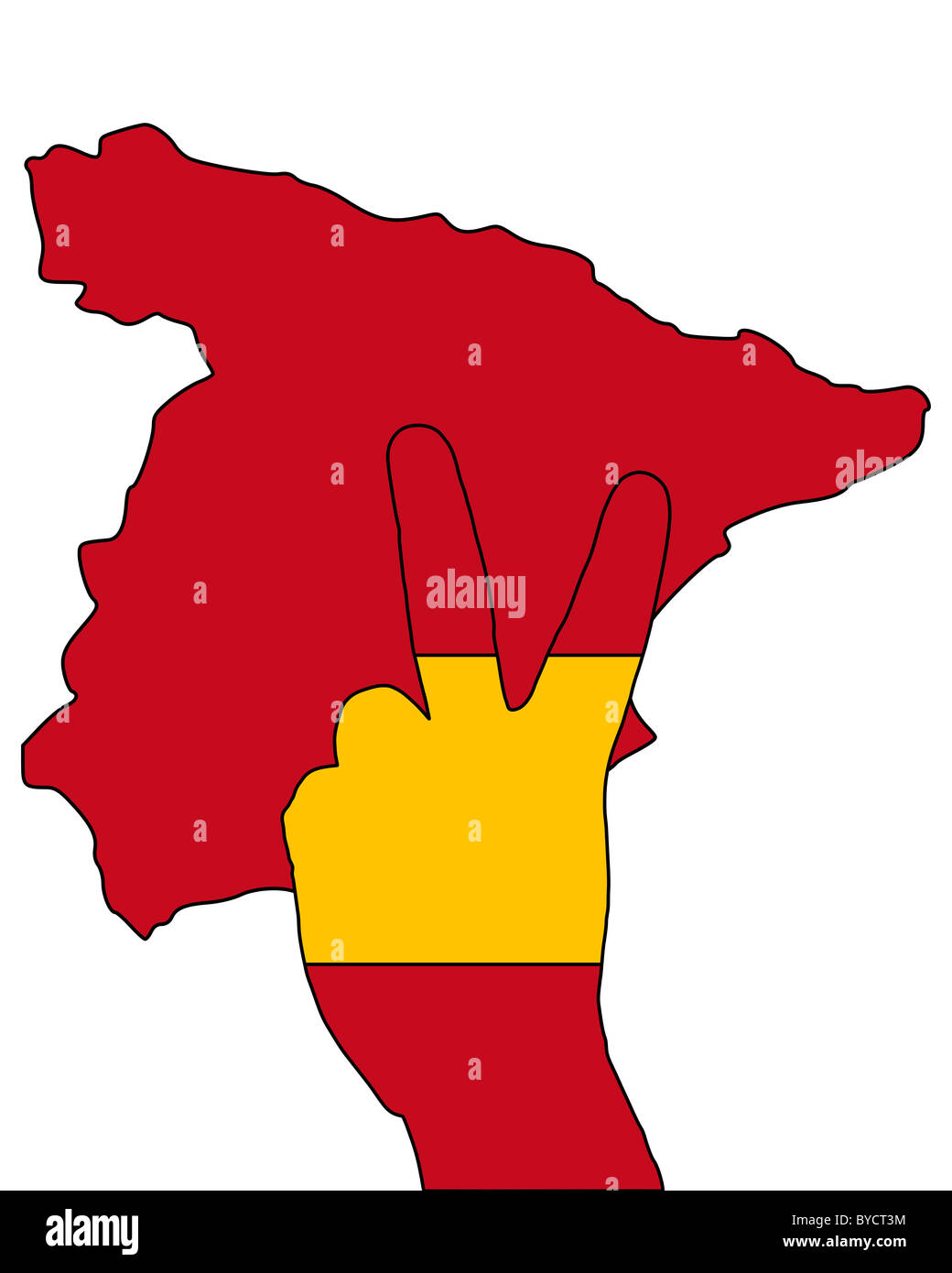 Spanish finger signal Stock Photo Alamy