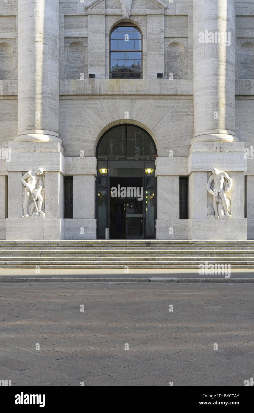 Italy, Milan, Stock Exchange Building Stock Photo - Alamy