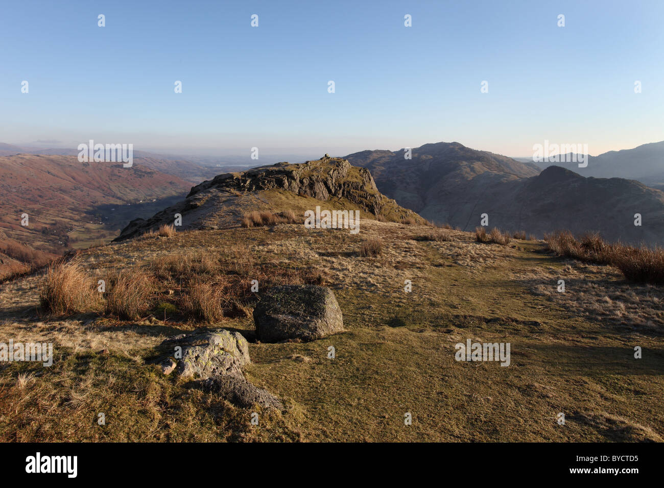 Pike Howe and the View Down Great Langdale Towards Lake Windermere Lake District Cumbria UK