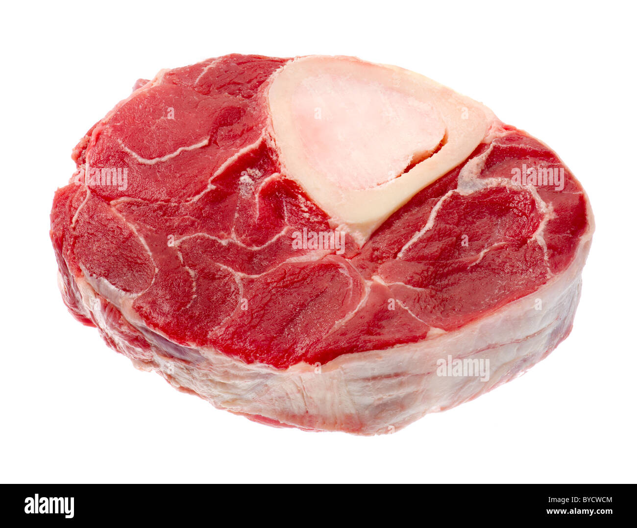 beef meat leg disc for soup boullion cook cooking food fine cuisine ingredients make kitchen produce production meal soupplate Stock Photo