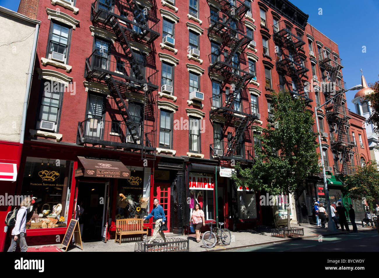 Christopher Street in Greenwich Village, New York City, America, USA Stock Photo