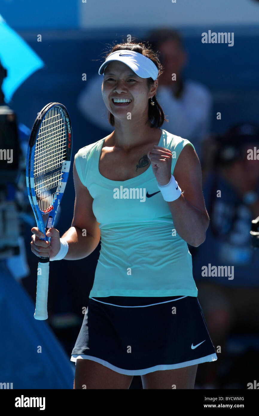 Australian Open Tennis 2011. Melbourne. Thursday 27.1.2011. Na LI Stock  Photo - Alamy