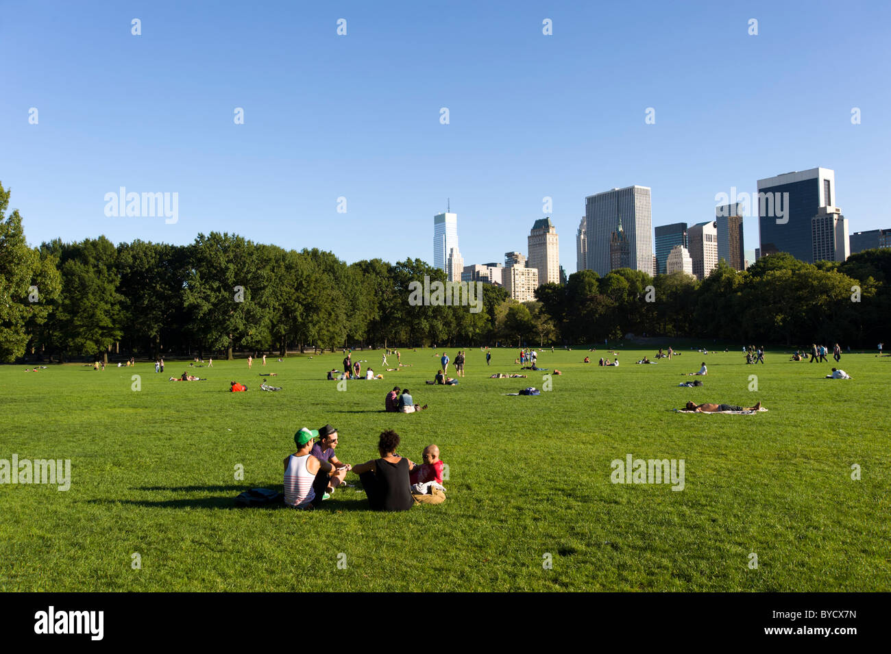 People relaxing in Central Park, New York City, USA Stock Photo - Alamy