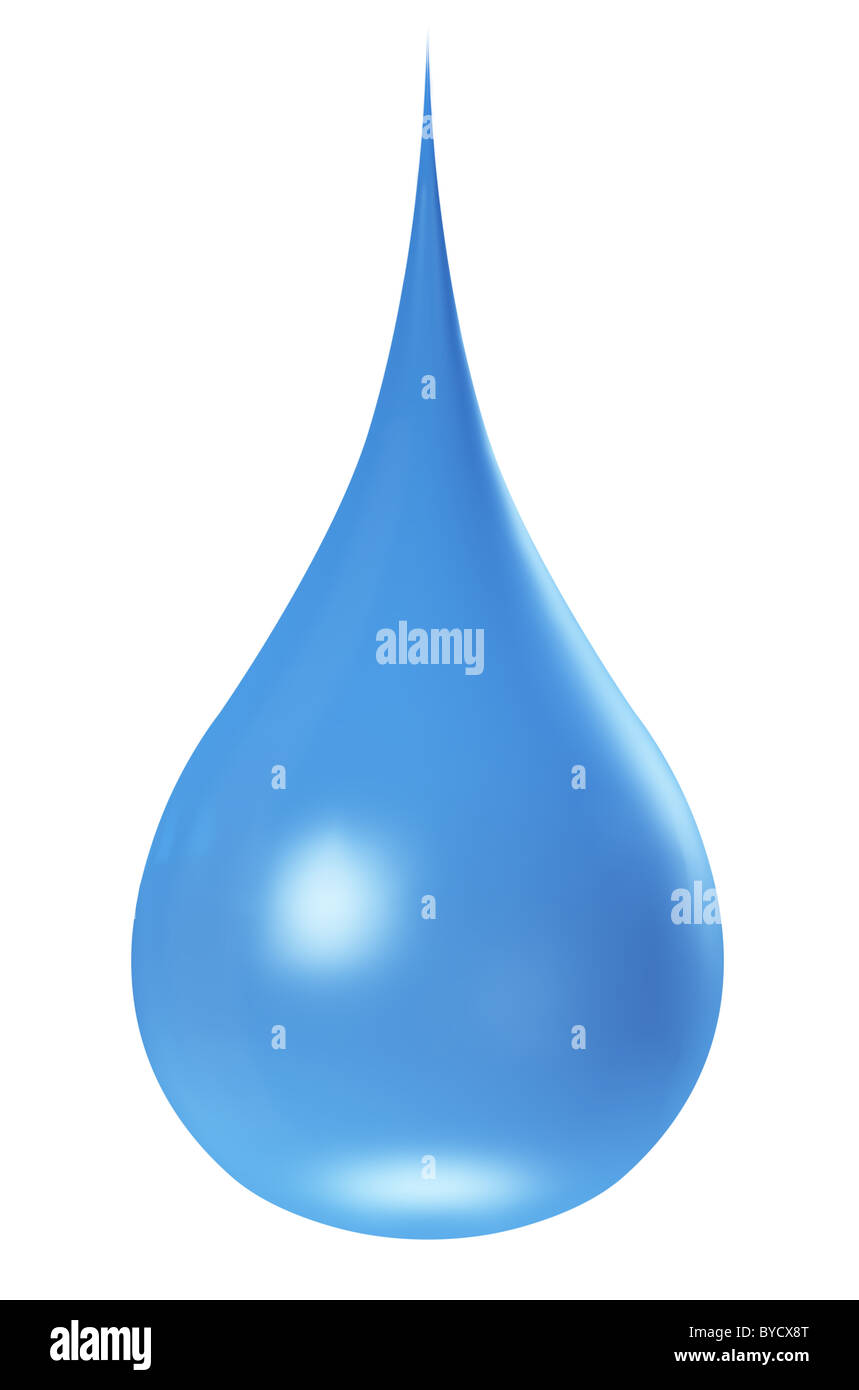 Drop of water. It is isolated on a white background Stock Photo - Alamy