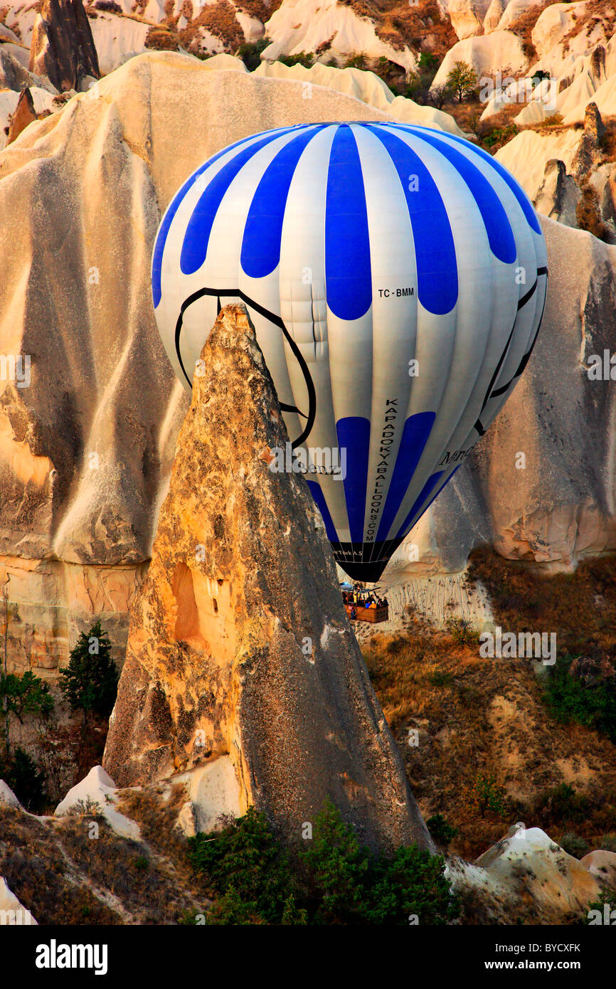 Hot air balloon flight in Cappadocia, Nevsehir, Turkey Stock Photo