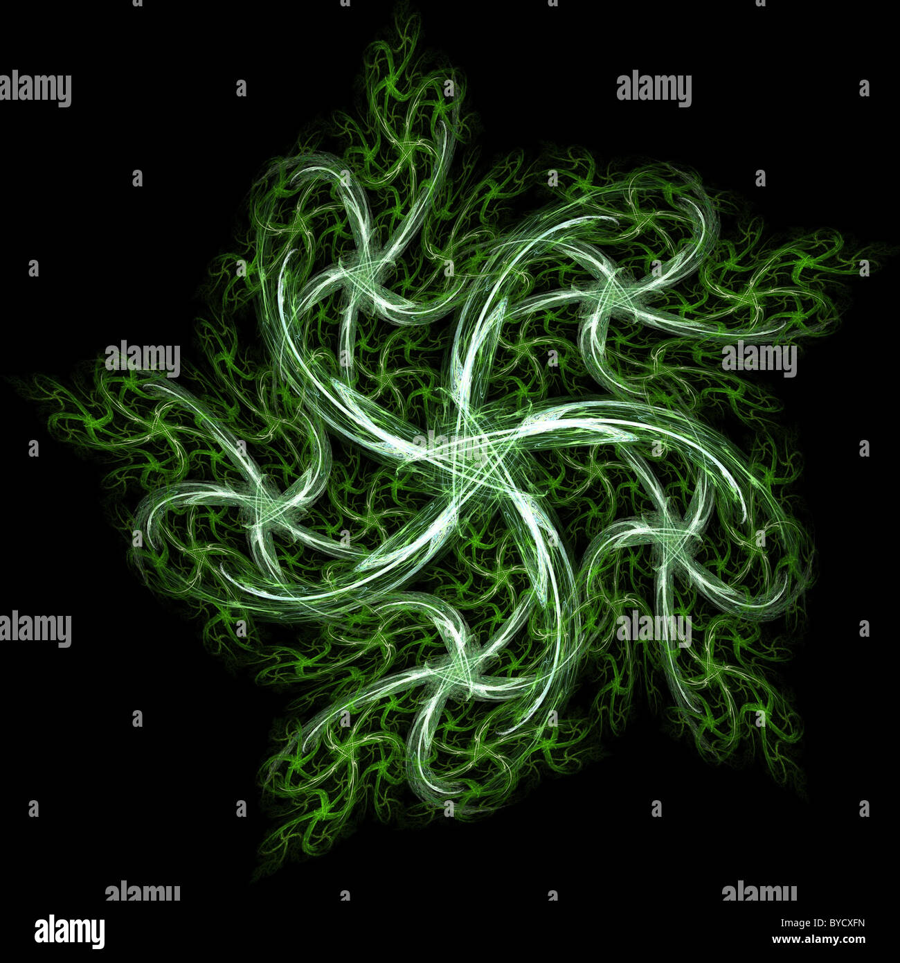 A fractal image composed of interlaced five point stars Stock Photo Alamy