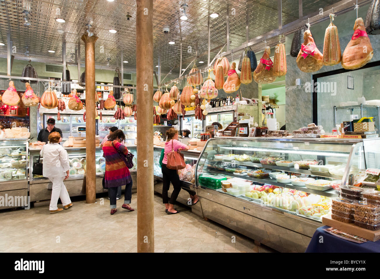 Di Palo delicatessen on Grand Street in Little Italy, New York City, USA Stock Photo