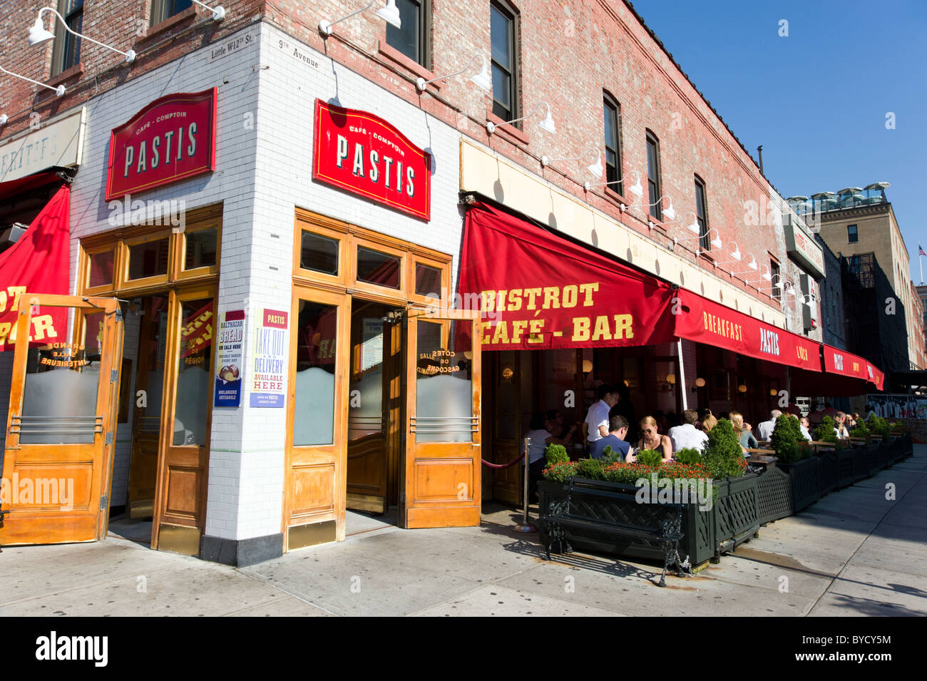 Pastis bistro on 9th Avenue in the Meatpacking District, New York City, USA Stock Photo