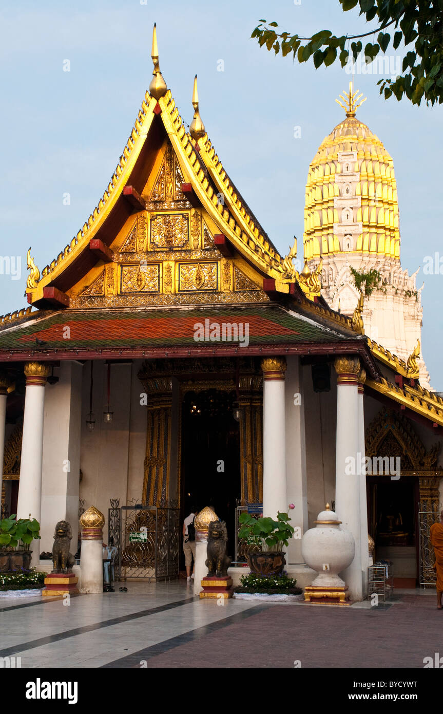 Viharn - assembly hall, Wat Mahatat, Wat Yai, Phitsanulok, Thailand Stock Photo