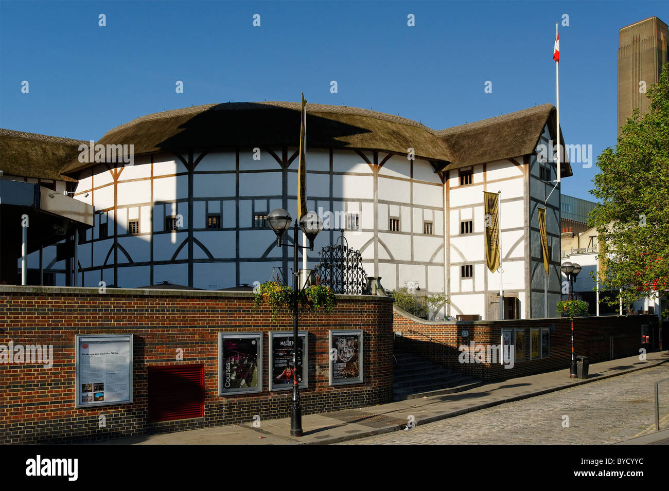 LONDON, UK - MAY 24, 2010:  Exterior view of Shakespeare's Globe Theatre in Southwark Stock Photo