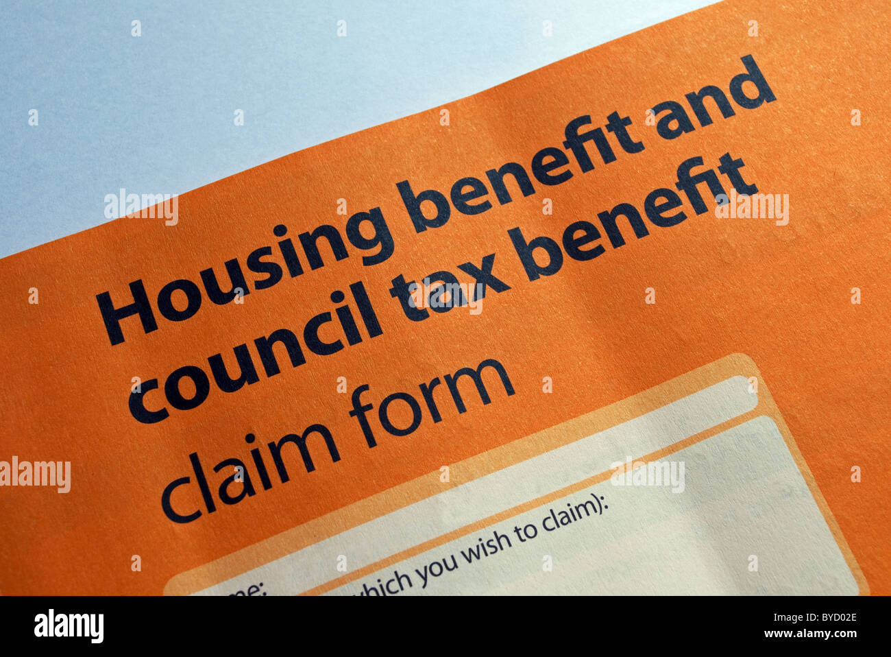 a-housing-and-council-tax-benefit-form-stock-photo-alamy