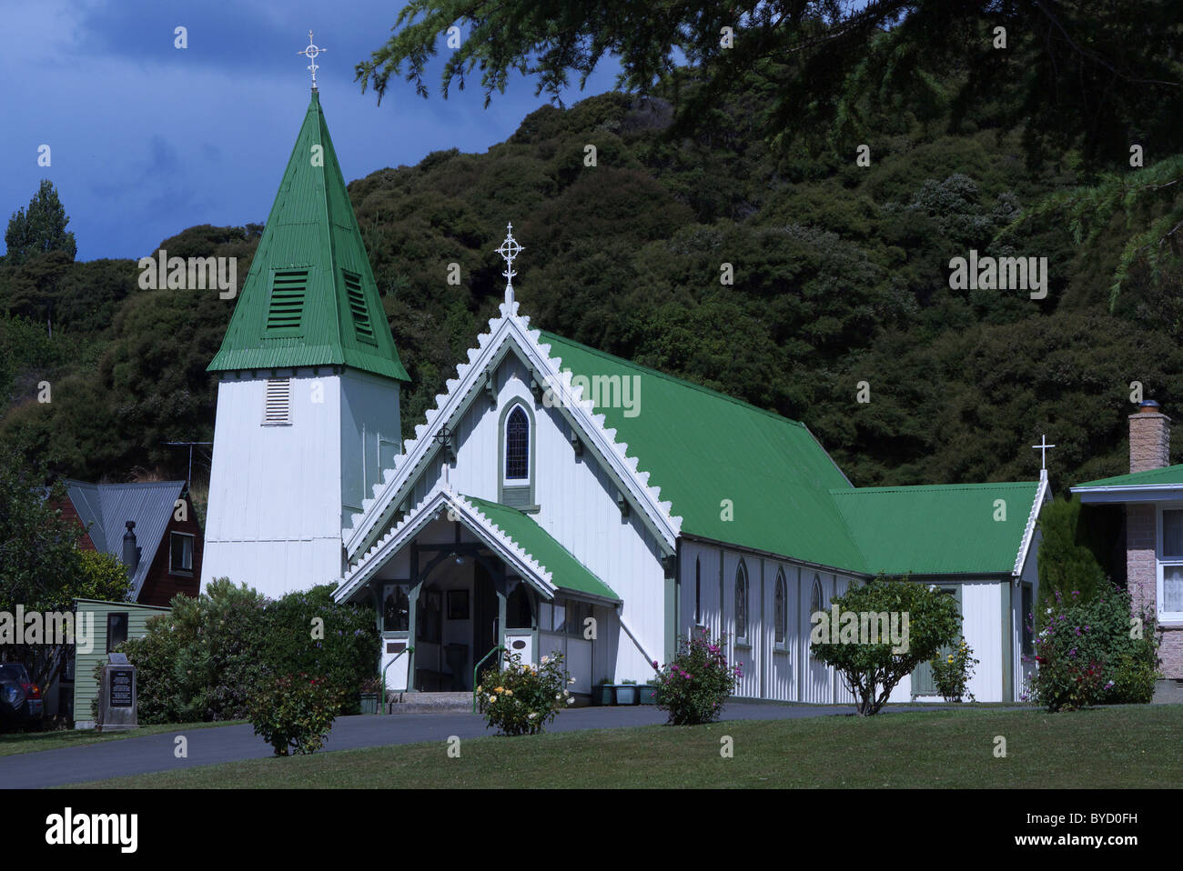 St Patrick's Catholic Church, Akaroa, New Zealand Stock Photo - Alamy