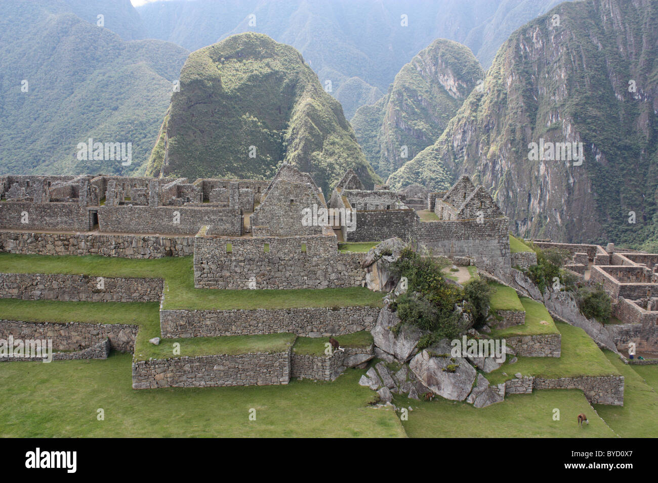 Machu Picchu Buildings Stock Photo Alamy