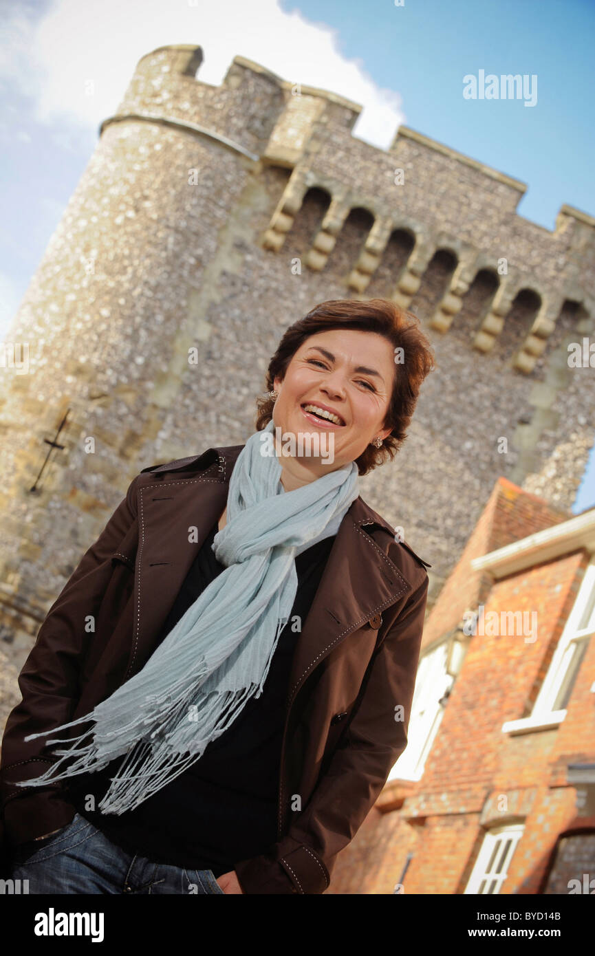 Portrait of BBC newsreader Jane Hill Stock Photo