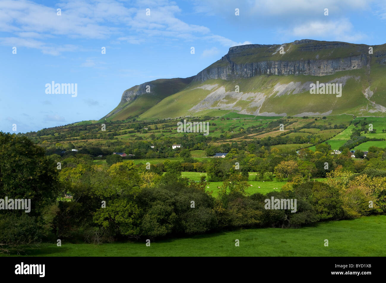 Benbulben and King's Mountain in Yeats Country, County Sligo, Ireland Stock Photo