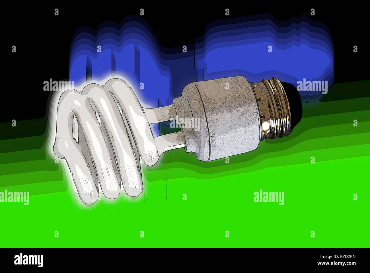 Energy efficient fluorescent light bulb Stock Photo Alamy