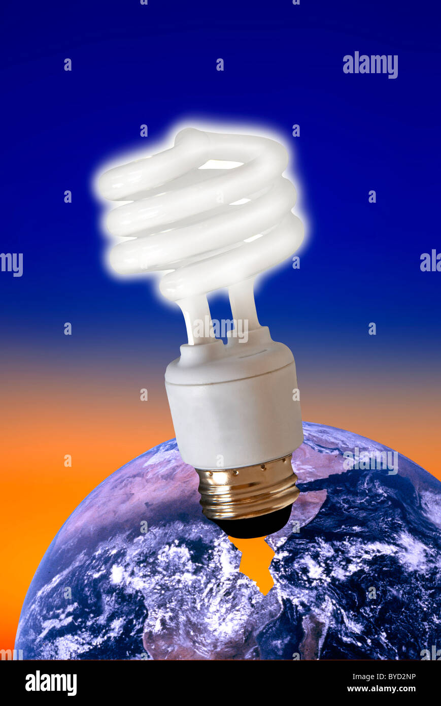 Energy efficient fluorescent light bulb Stock Photo - Alamy
