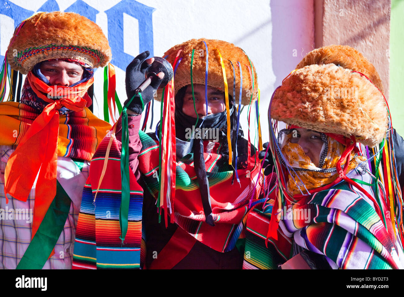 Parachicos at the Fiesta Grande or the Grand Festival, Chiapa De Corzo, Chiapas, Mexico Stock Photo