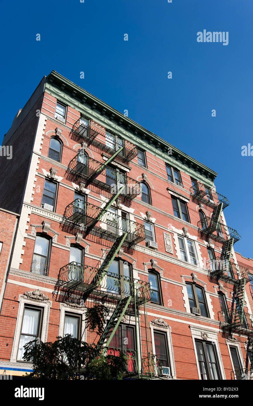 Apartment buildings on Bleecker Street in Greenwich Village, New York