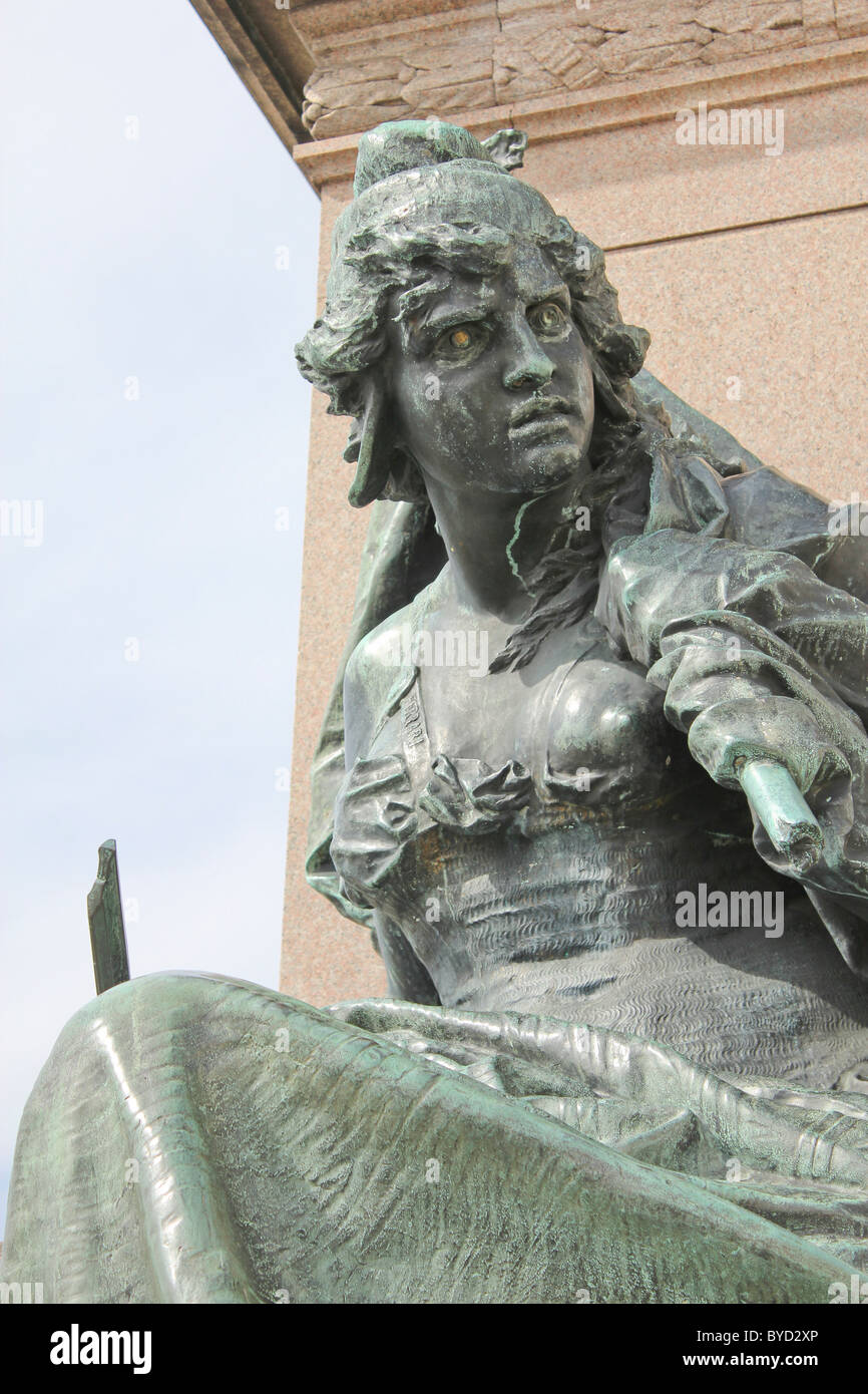 Detail - Monument du premier Roi d'Italie statue, near St Marks Square ...