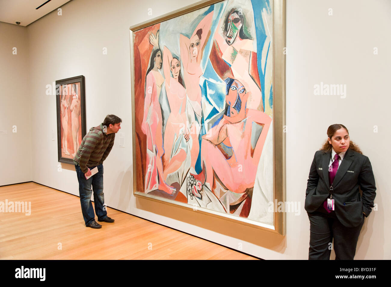 Les Demoiselles d'Avignon by Picasso in the Museum of Modern Art, New York, USA Stock Photo