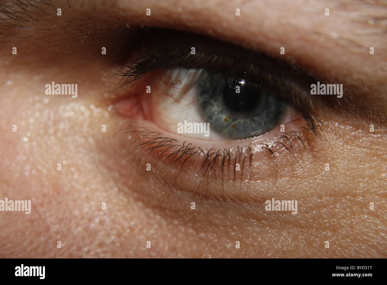 close up of man's eye Stock Photo