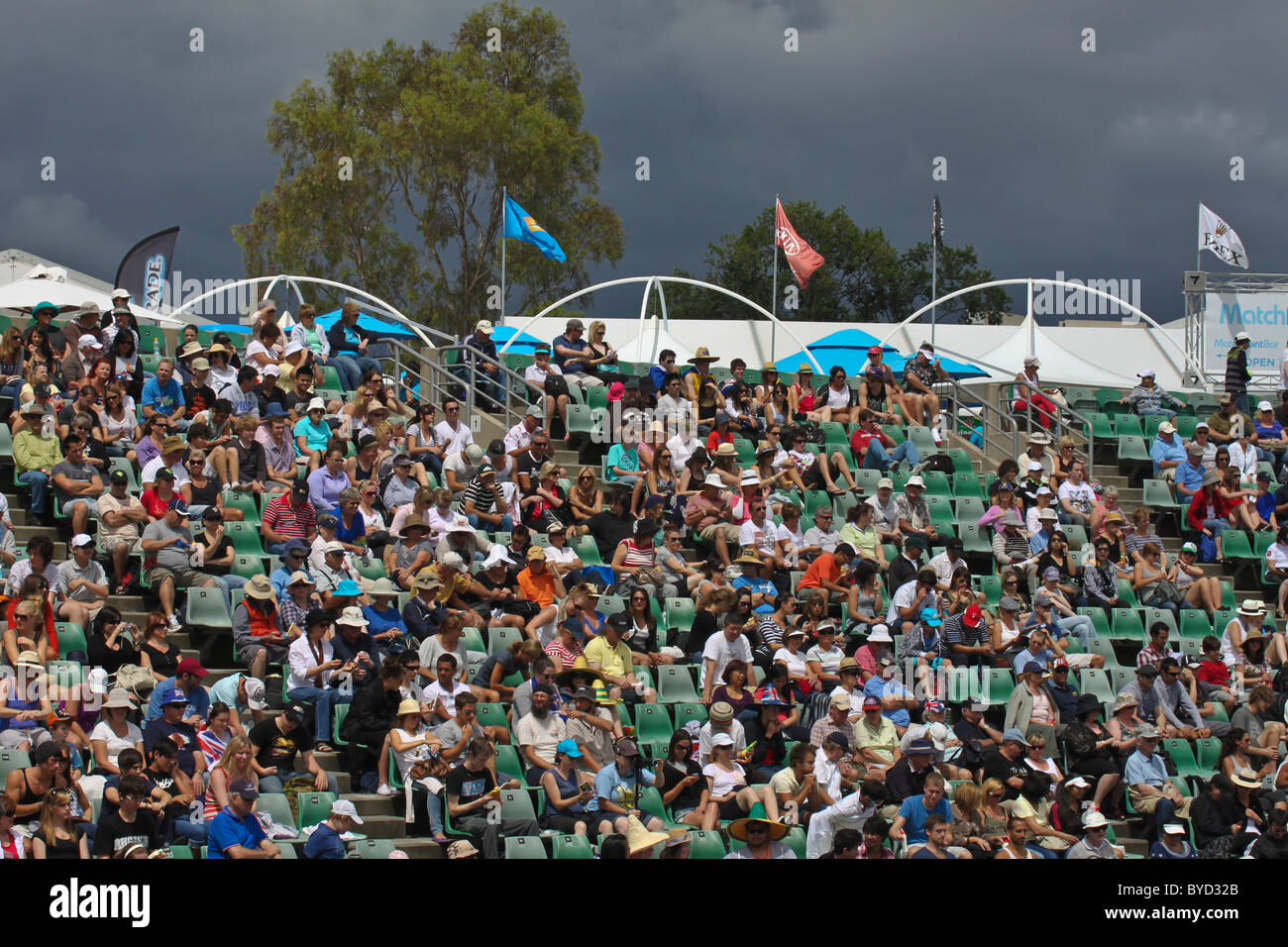 Tennis Crowd at 2011 Australian Open Stock Photo