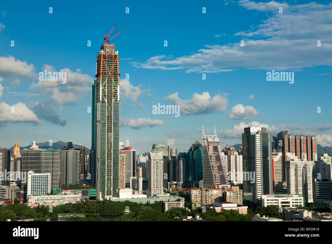 City skyline of Shenzhen, China Stock Photo