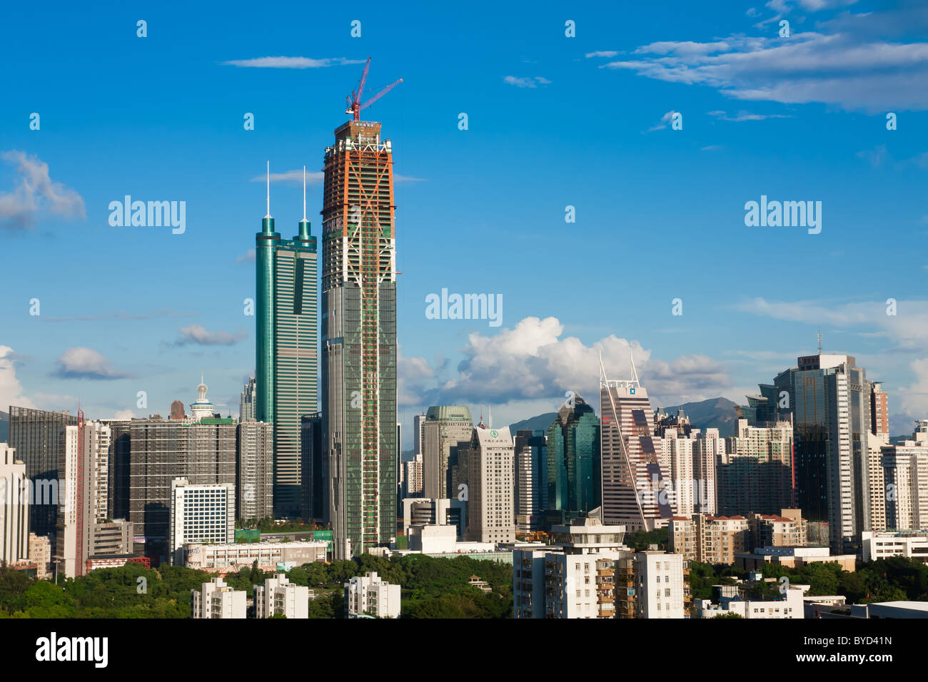 City skyline of Shenzhen, China Stock Photo