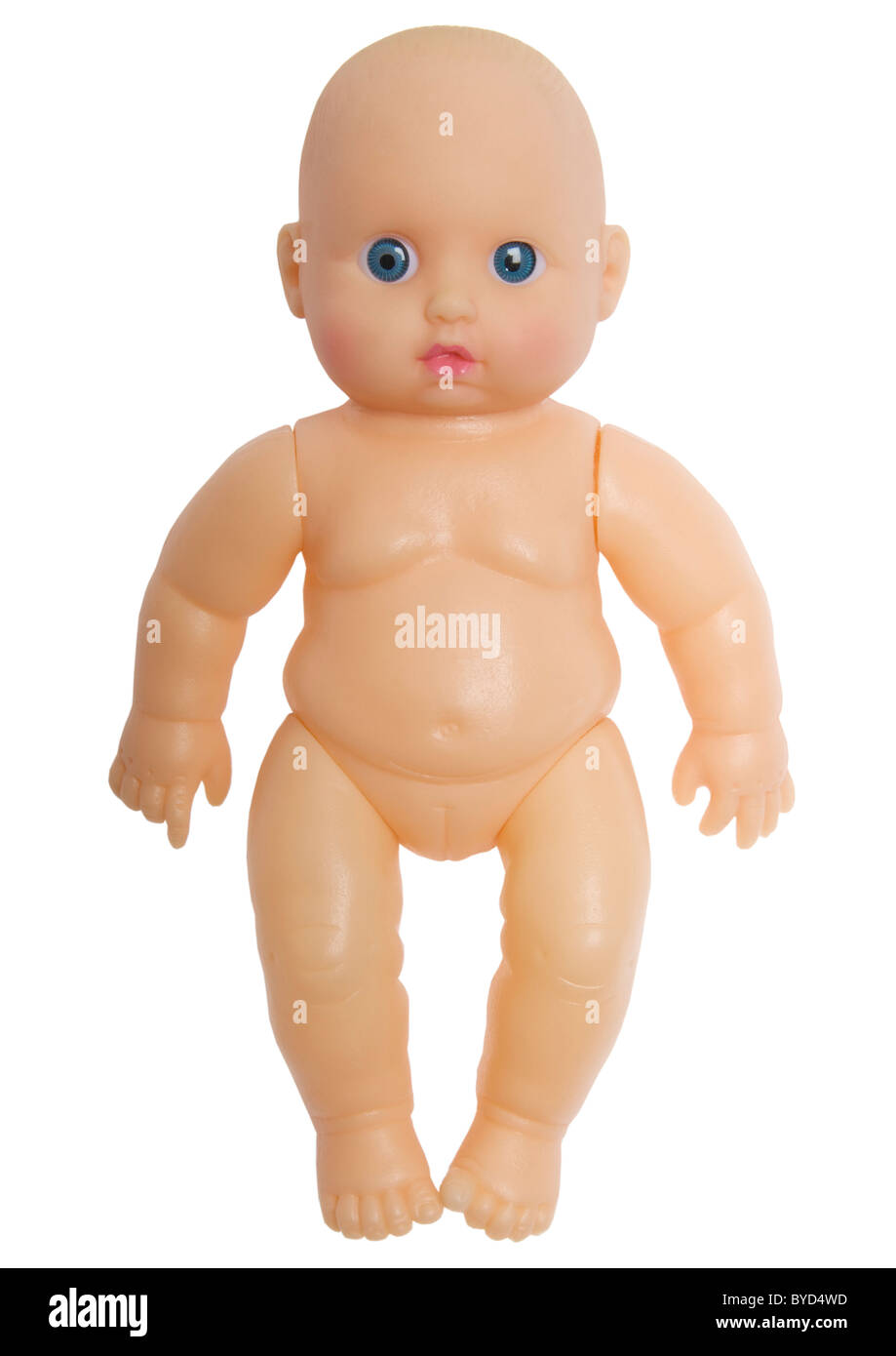 Baby doll on white background Stock Photo