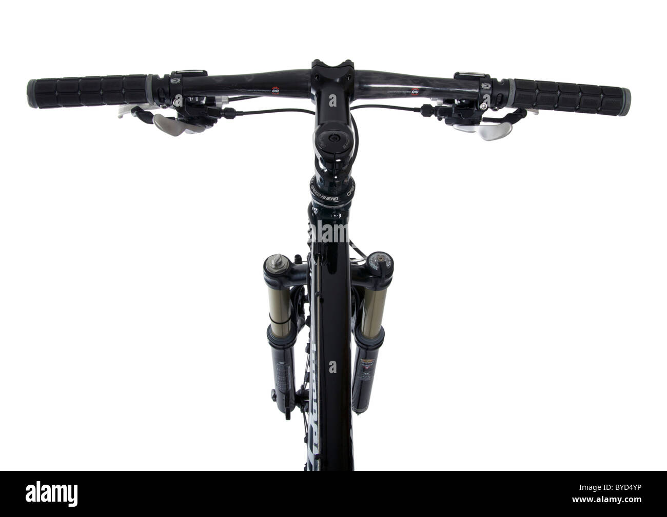 white mountain bike handlebars