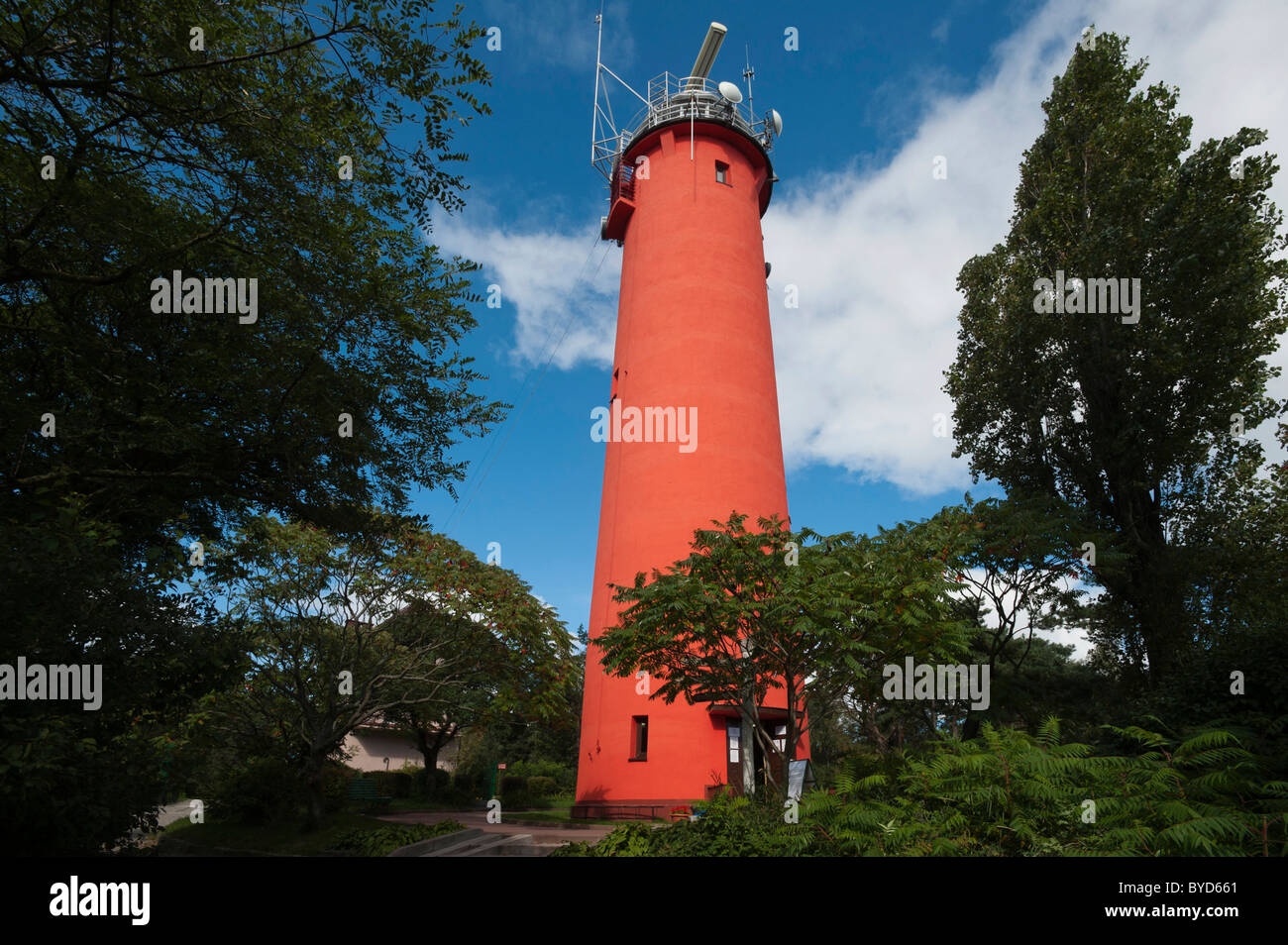 Lighthouse, Krynica Morska, spit on the Vistula Lagoon, Baltic Sea, Pomerania, Poland, Europe Stock Photo