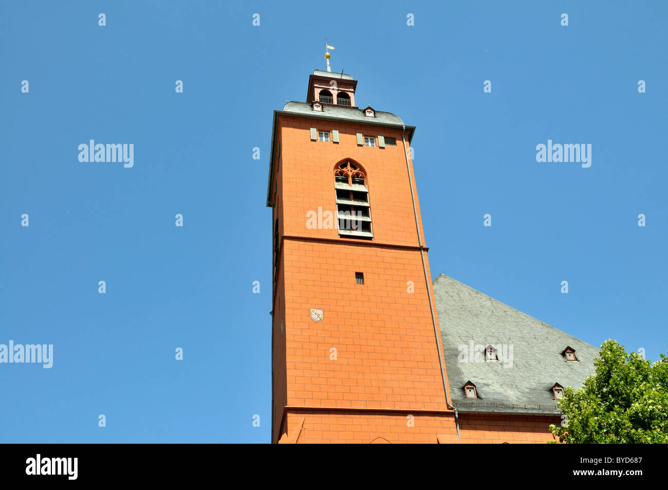 The oldest parish of the city, Parish Church of St Quintin in Mainz, Rhineland-Palatinate, Germany, Europe Stock Photo